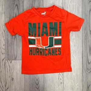 Miami Hurricanes Kids Toddler Shirt Size 5/6 Orange